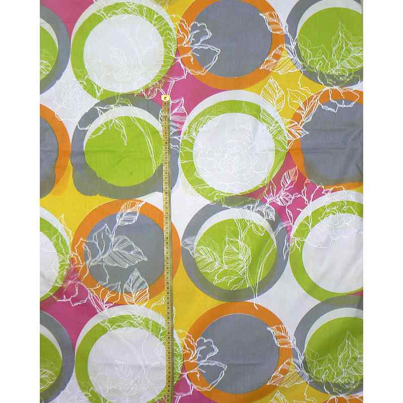 Bavlněná látka 92x59cm jarní kruhy na patchwork (D144)