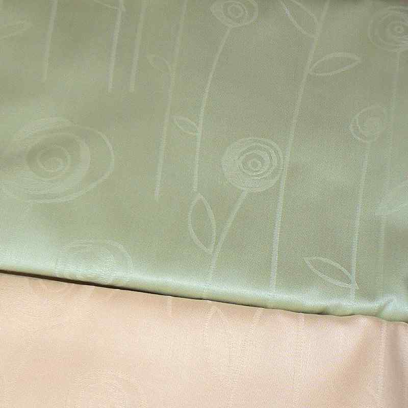 DA714 Bavlněná látka damašek 338x140cm zelená pampelišky