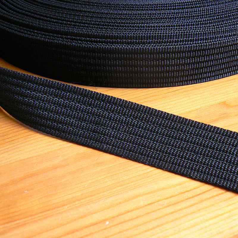 Popruh žebrovaný prošitý Pop 30mm černá