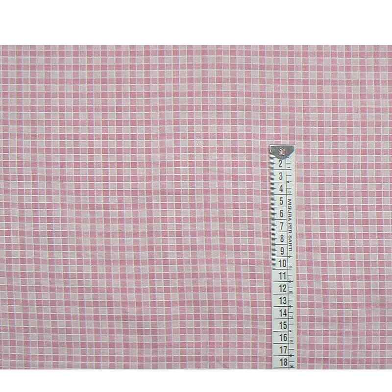 Bavlněná látka 51x17cm růžová kostička na patchwork (E38)