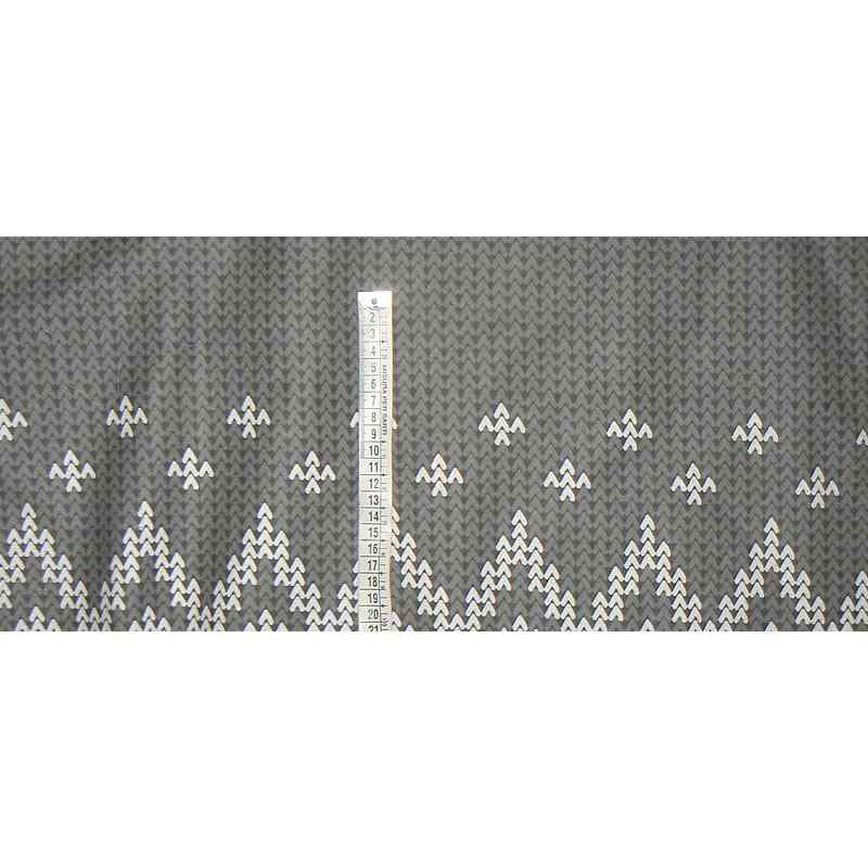 FL49 Bavlněný flanel látka 24x60cm šedá svetr (viz polštář) zbytek na patchwork