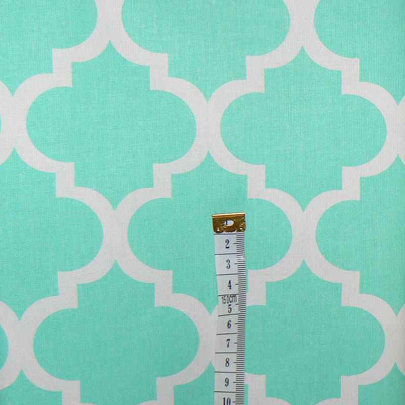 0170D/1 Bavlněná látka 78x79cm ornamenty mint na patchwork