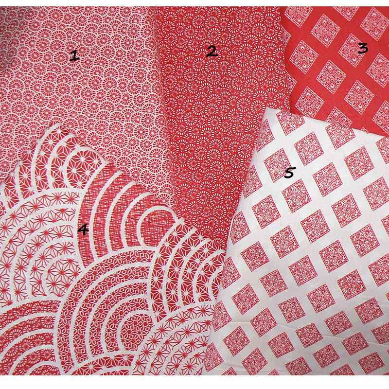 Bavlněná látka red kosočtverce bíločervená 48x79cm (obr. č.5) zbytek na patchwork