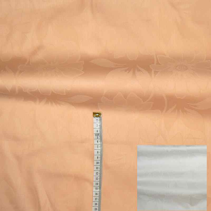 DA818 Bavlněná látka damašek 360x140cm Jiřiny bílá