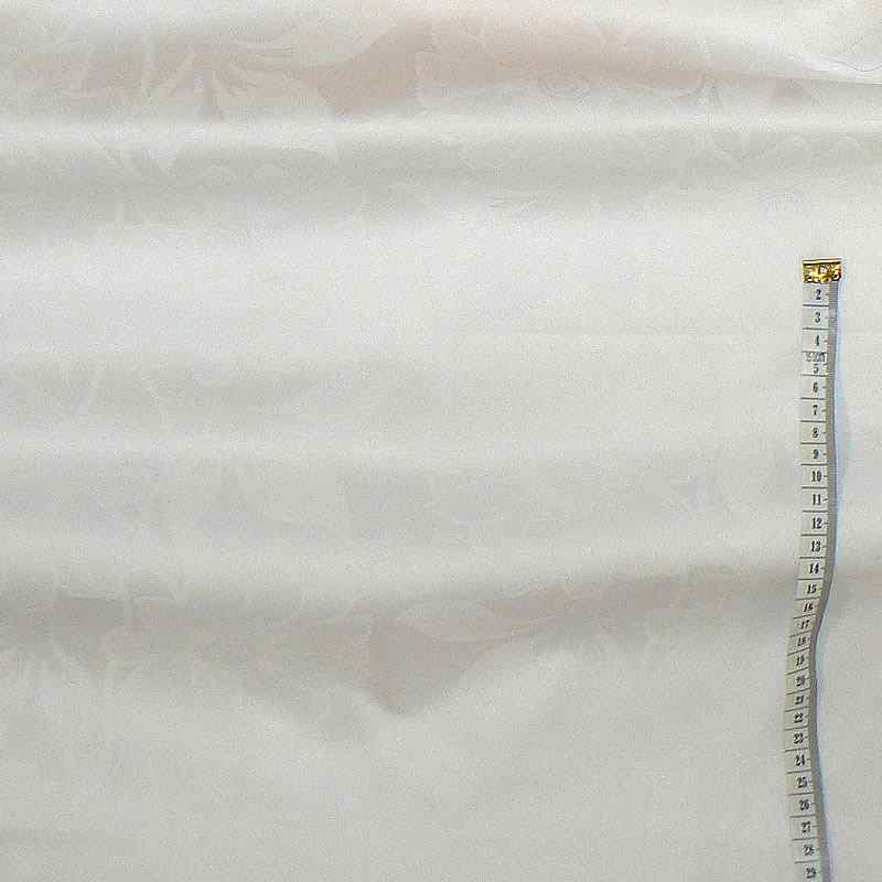 DA818 Bavlněná látka damašek 360x140cm Jiřiny bílá