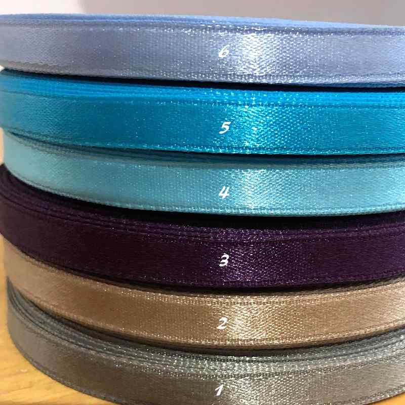 4 Stuha saténová oboulícní 6mm modrá světlejší