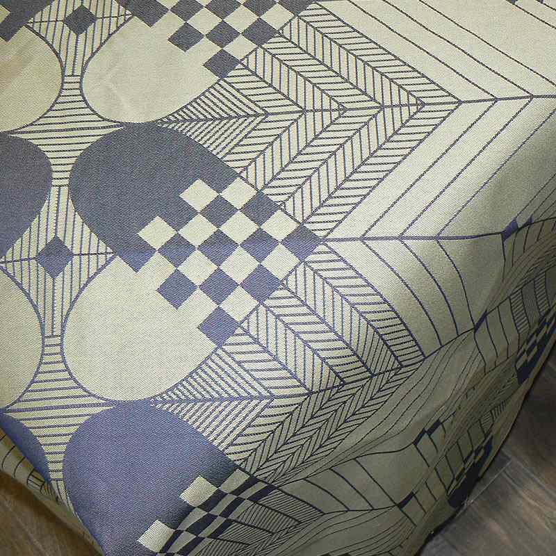 DU37 Vysoce kvalitní damašková ubrusovina žakárový vzor 108x145cm béžovomodrá oboustranná 280g/m2