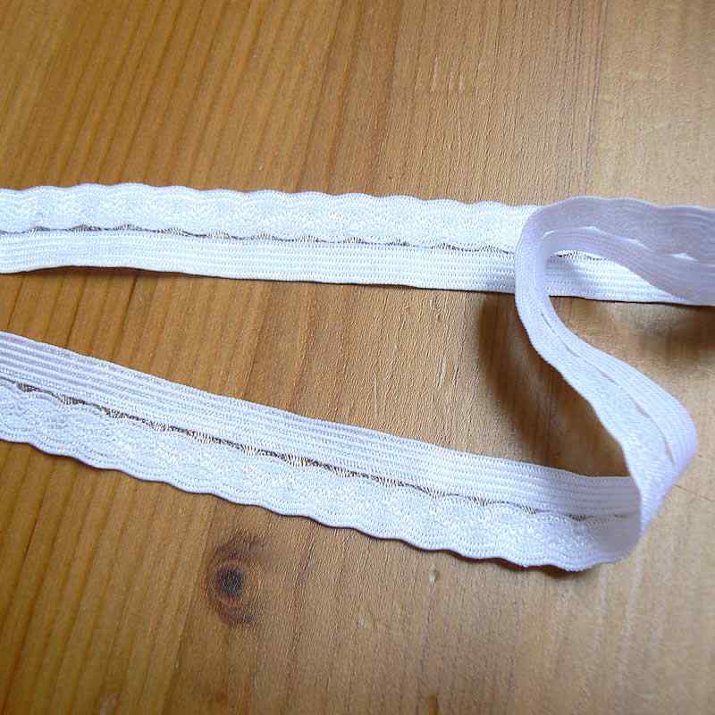 Pruženka ozdobná prádlová 14 mm bílá