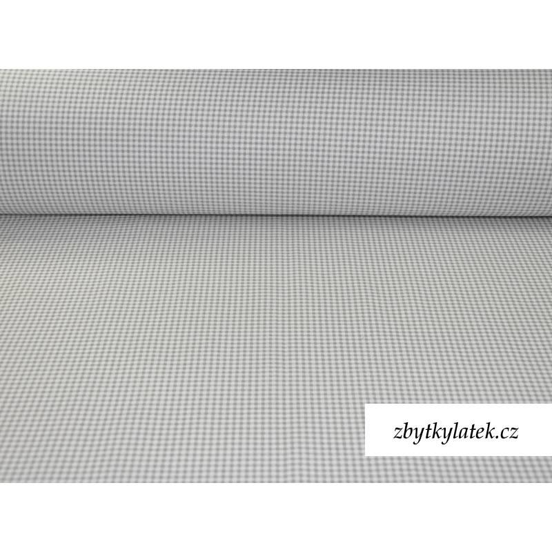 0698D/1 Bavlněná látka plátno 31x79cm pepito šedobílá 3mm