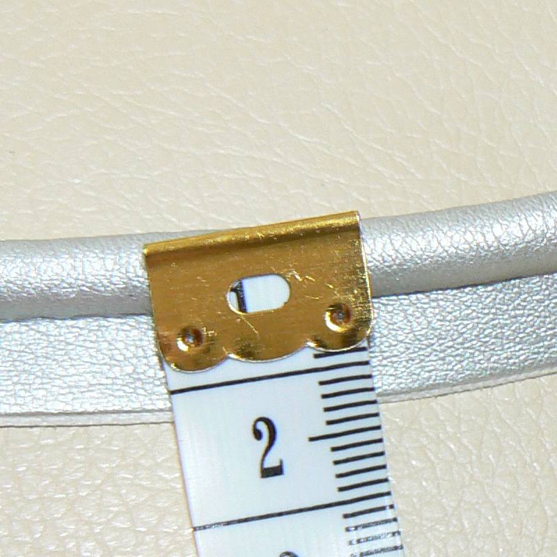 KP zbytek 95cm Koženková paspulka (výpustka) 12mm širší stříbrná