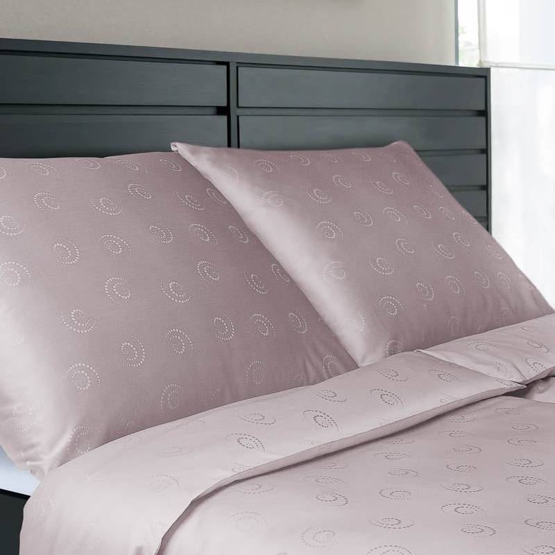 DA1263 Damašek bavlněná látka 200x280cm perly starorůžová