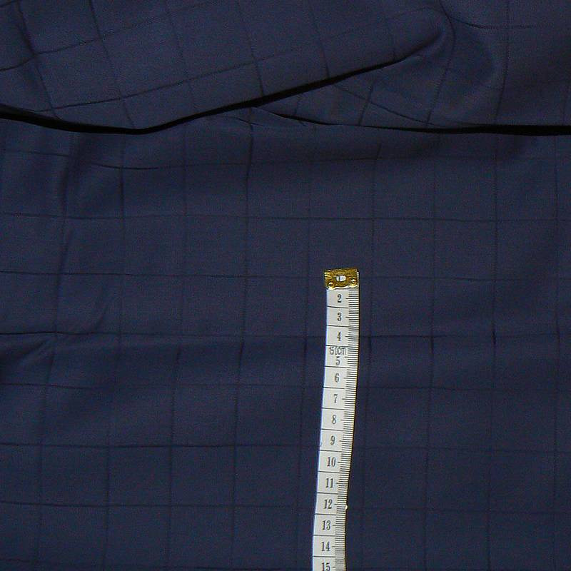 DA1324 II.jakost přišpiněná Damašek bavlněná látka 65x280cm tmavě modrá kostka