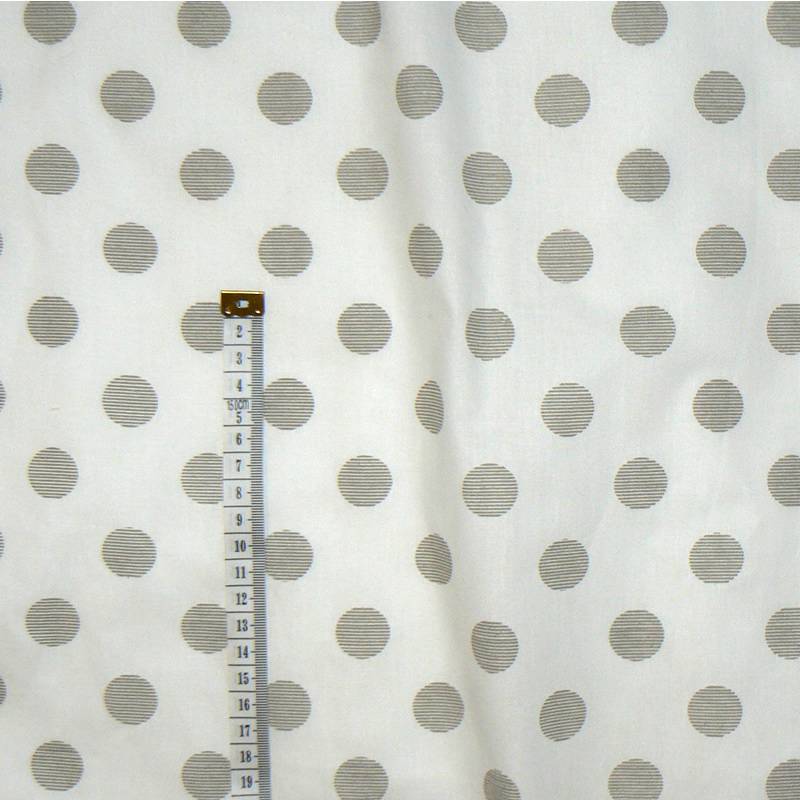 3R214 Bavlněná látka 300x15cm šedobílá puntíky zbytek na patchwork