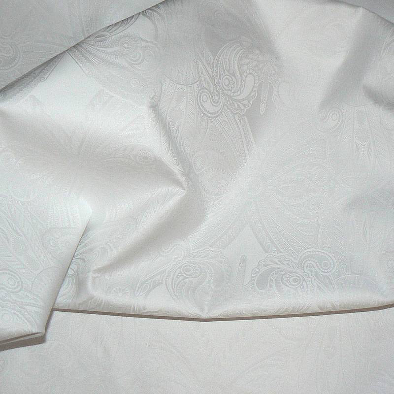 DA1643 Damašek bavlněná látka 100x150cm květy na bílé zbytek