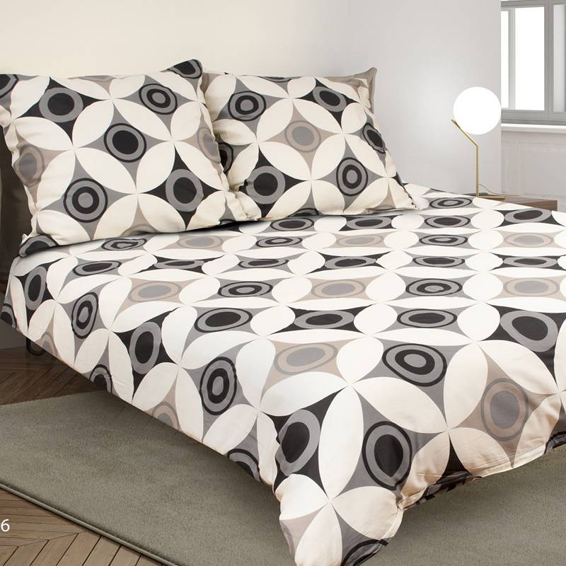 0900 Bavlněná látka 40x79cm mráčky černobílá zbytek na patchwork