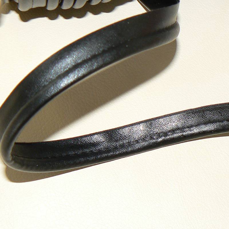 Koženková paspulka (výpustka) 12mm širší černá