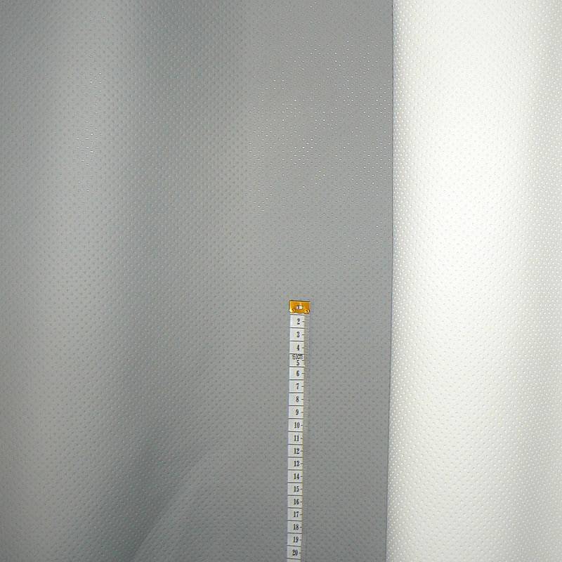 KK309/a Exkluzívní koženka zbytek 53x69cm koženka puntíčky mini šedá na vatelínu