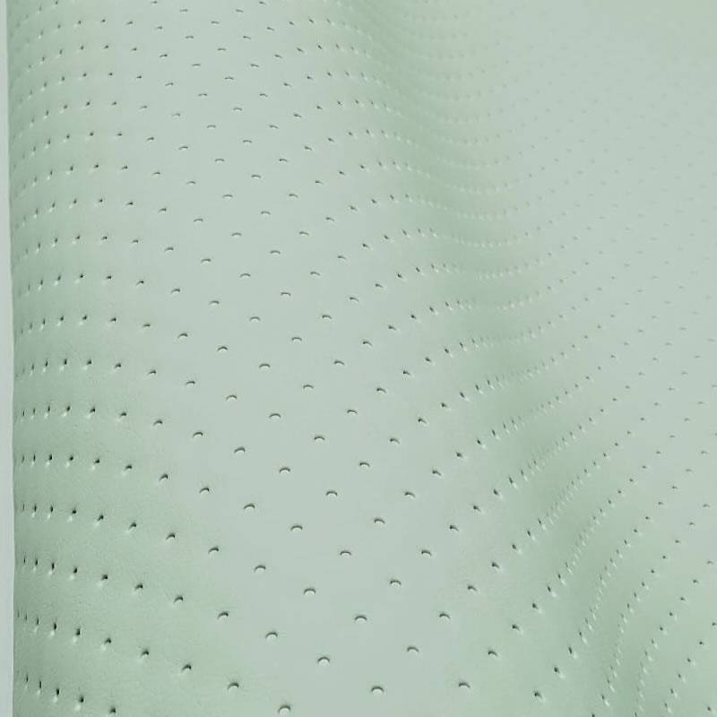 KK390/1 Exkluzívní koženka zbytek 36x140cm koženka puntík 1,5cm pistáciová pistáciová světlá na vatelínu