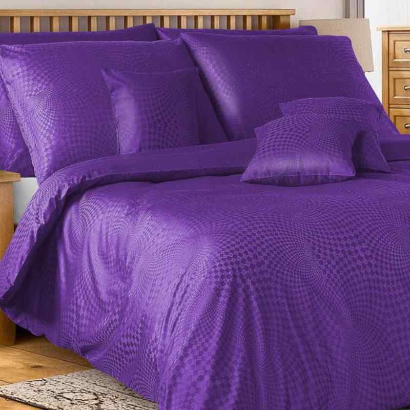 DA44 Damašek exkluzívní bavlněná látka 380x280cm mozaika tmavě fialová damašek 145g/m2
