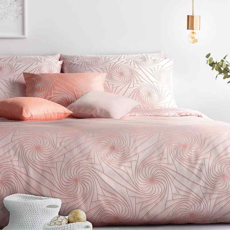 DA150 Damašek exkluzívní bavlněná látka 85x280cm grafic losos damašek