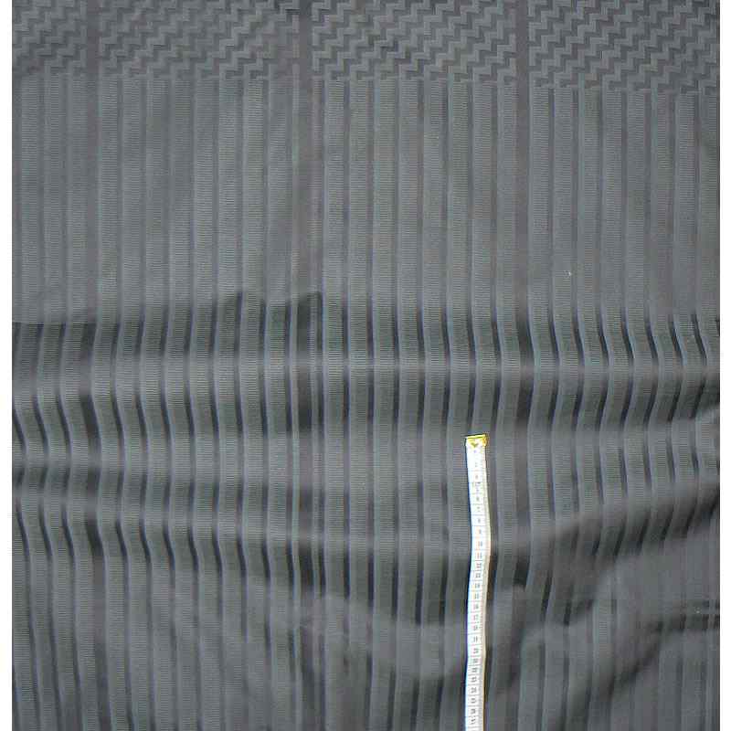 SLEVA 30% DA802 Damašek bavlněná látka 100x280cm geon cikcak tmavá šedá