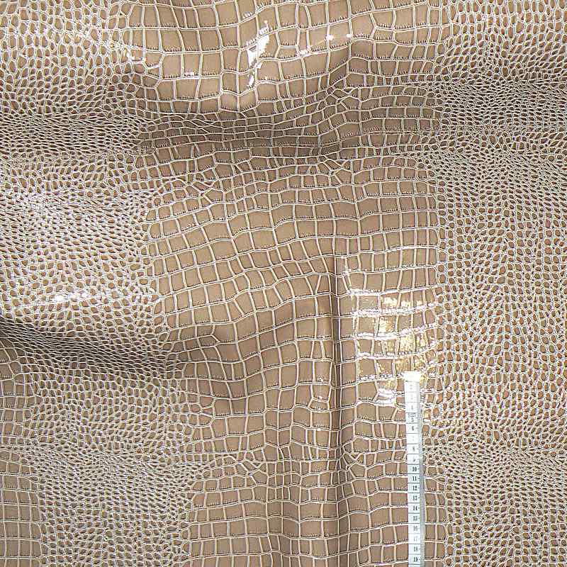 KK156 Exkluzívní koženka s plastickým vzorem zbytek 45x145cm koženka hnědá