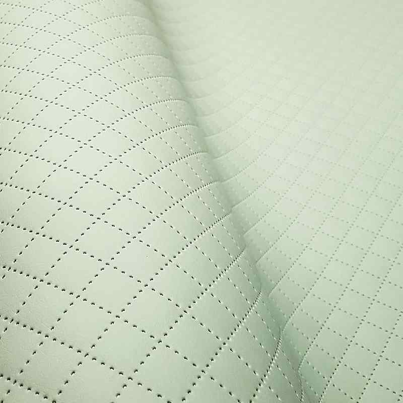 KK389 Exkluzívní koženka zbytek 45x140cm koženka čtverečky 2x2cm pistáciová na vatelínu