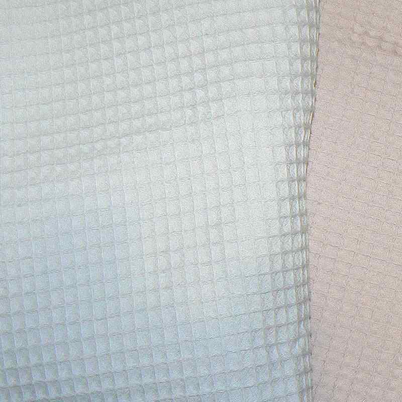 5V227 Bavlněná vaflová ručníkovina 132x34cm světle šedá zbytek