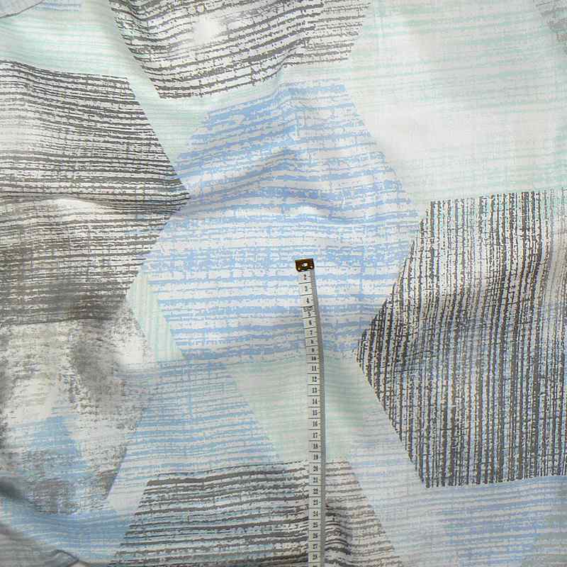5Z159 Bavlněný satén látka 98x208cm modrošedá vzor zbytek na patchwork