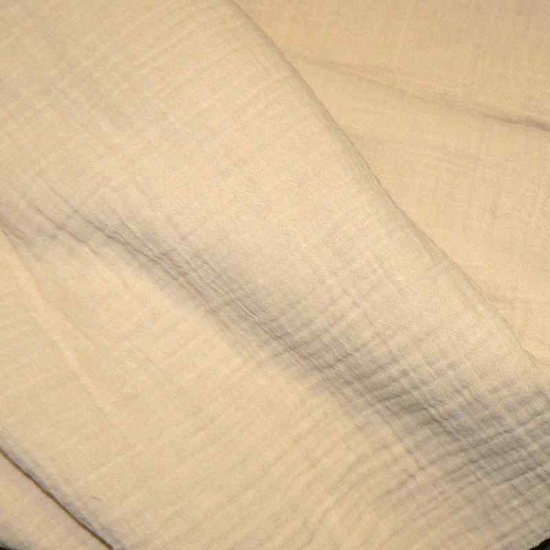 7A24 Mušelín dvojitá gázovina bavlněná látka 550x10cm písková světlejší zbytek
