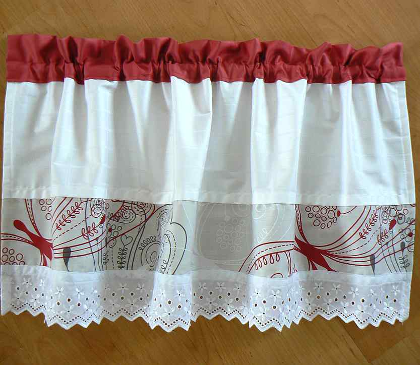 6C70 Bavlněný satén 190x12cm béžovočervená motýl