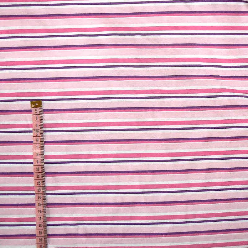 6L217 Bavlněný singel žerzej 72x72cm růžová proužky