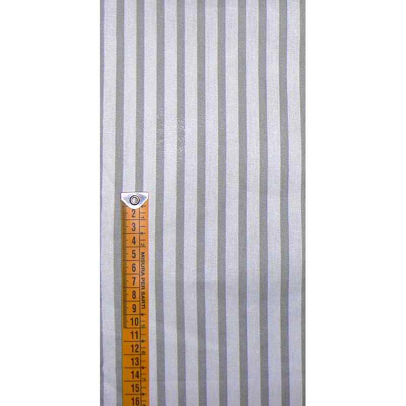 Bavlněná látka 60x13cm šedobílá pruhy (D102)