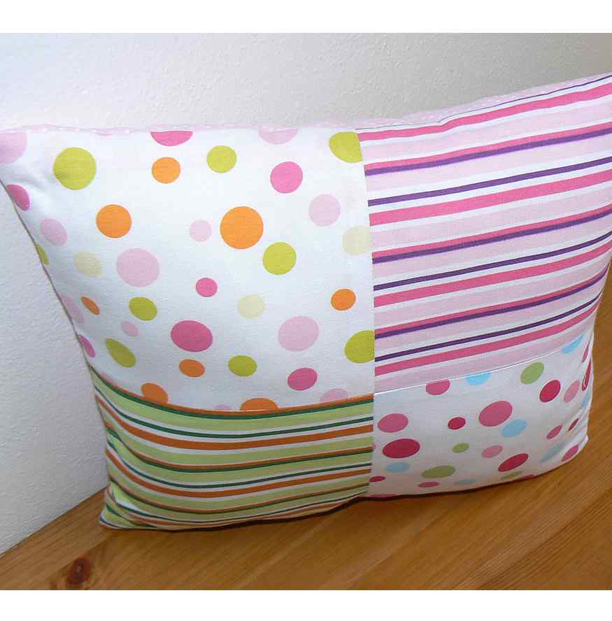 Bavlněný single žerzej 62x84cm růžová proužky zbytek na patchwork (1O79)