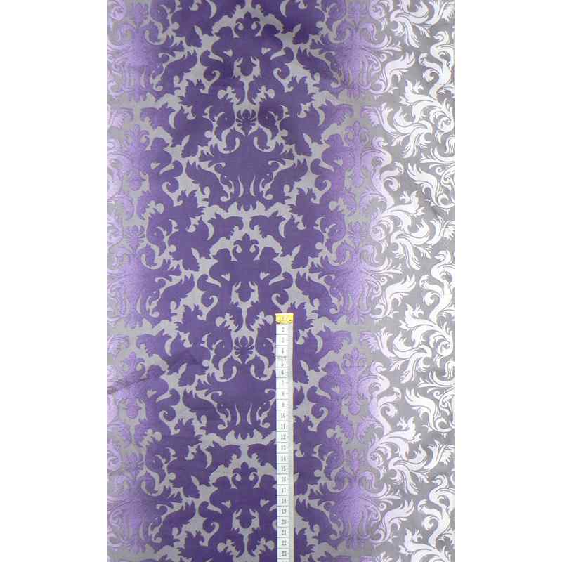 Bavlněný satén fialovošedá vzor 400x28cm zbytek na patchwork (1R69)