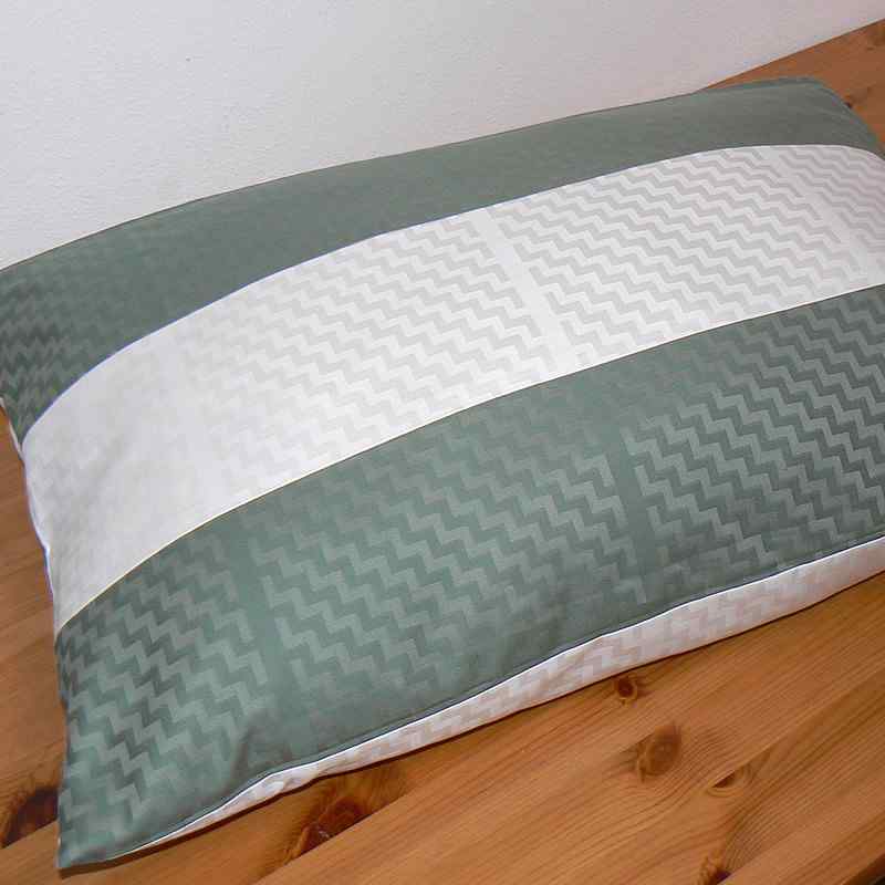 Damašek exkluzívní bavlněná látka 52x280cm cikcak perlová (DA402)