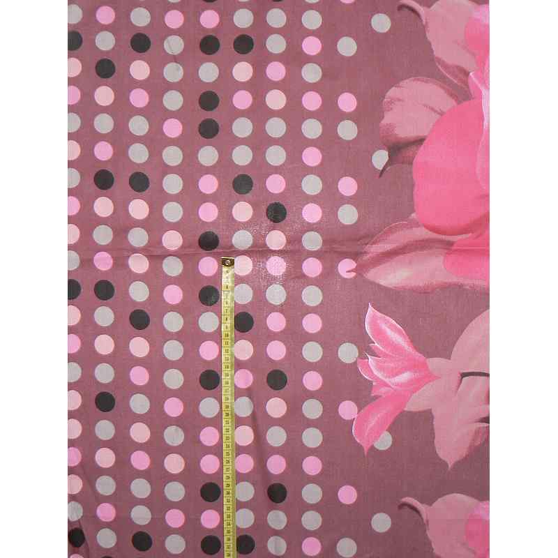 Bavlněná látka 96x50cm vínová květ na patchwork (C2)