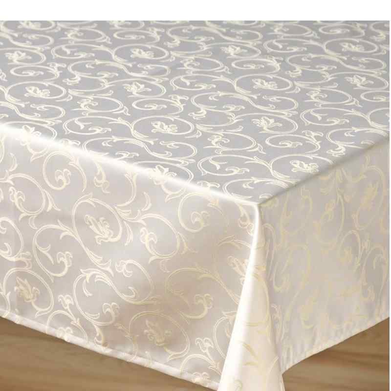 Damašková ubrusovina 200g/1m2 120x140m smetanová ornament (DA538)