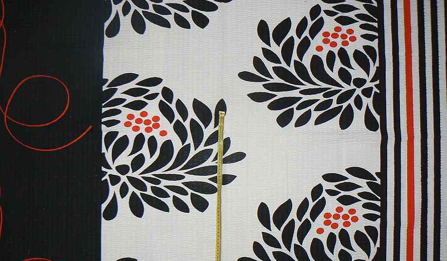 Bavlněný krep látka černobílá pruhy 90x140cm patchwork (T29)