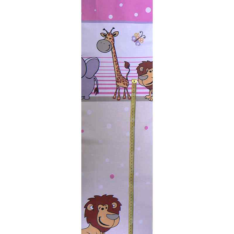 Bavlněná látka 80x23cm lev a žirafa na patchwork (C102)