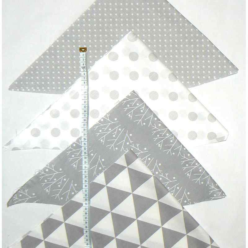 Bal114 Balíček bavlněných látek 8ks (43x43x67) balíček na patchwork šedá
