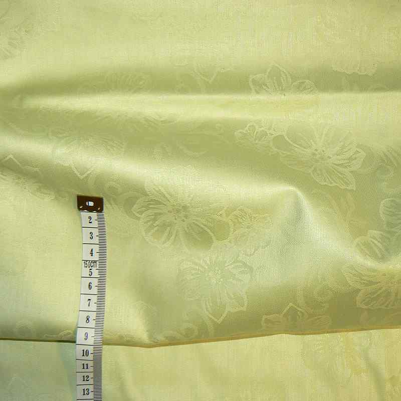 DA852 Bavlněná látka damašek 410x140cm sv.zelená bohemia květy