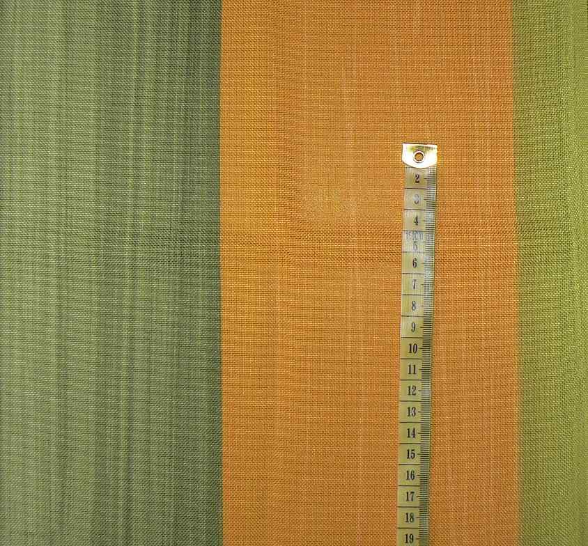 Látka polyester zelenooranžová 200x27cm (T163)