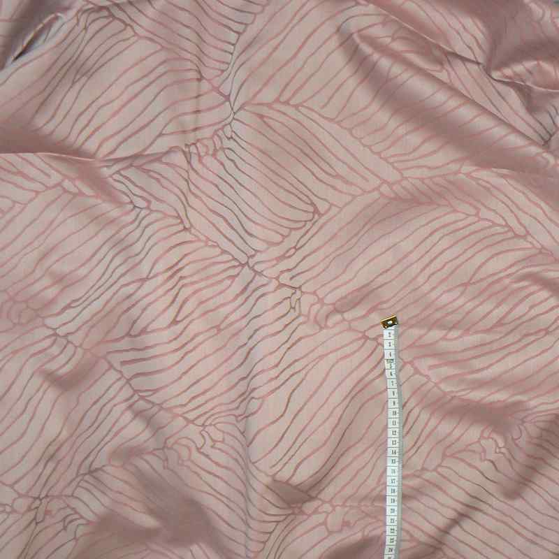 DA1548 Exkluzívní bavlněná látka 95x280cm starorůžová vlny - damašek