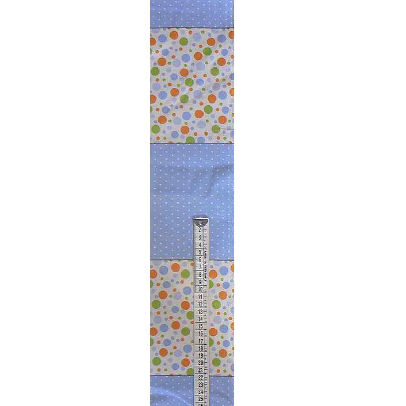Bavlněná látka 99x9cm puntíky modrá zbytek na patchwork (1B101)