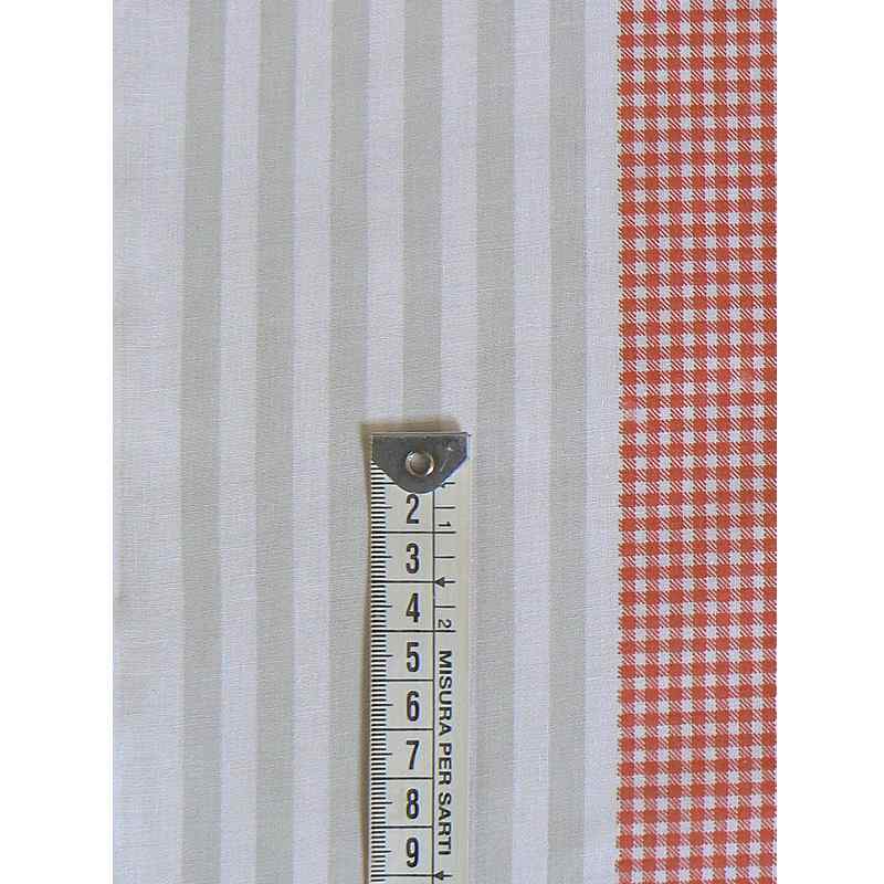 Bavlněná látka 61x13cm proužky šedobílá zbytek na patchwork (1B102)