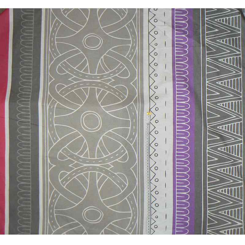 3S47 Bavlněný flanel látka 90x85cm šedofialková vzor zbytek na patchwork