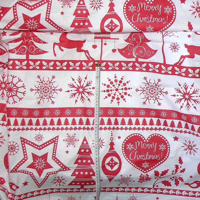0902D Bavlněná látka plátno 40x79cm merry christmas