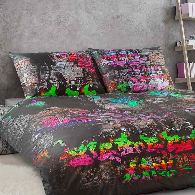 DA1878 Bavlněná látka damašek 300x140cm grafitti zbytek na patchwork