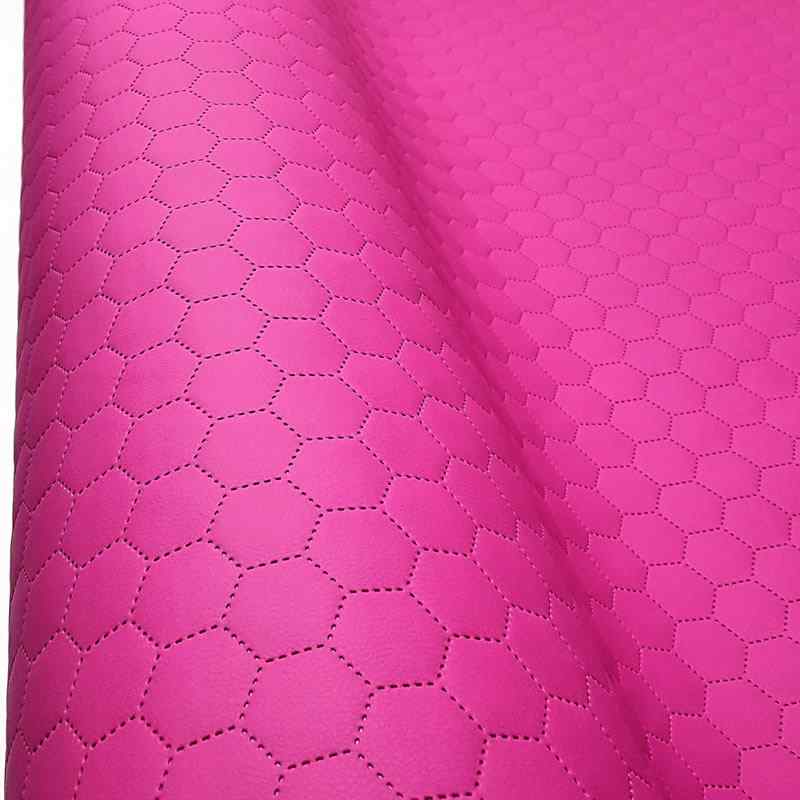 KK325/1 Exkluzívní koženka zbytek 56x140cm koženka plástev medu cyklámen na vatelínu